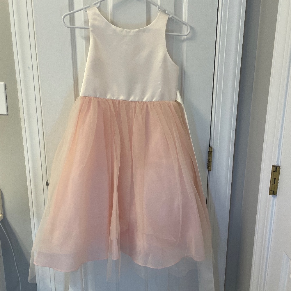 Flower Girl Dress Wedding Size 9/10 Sleeveless Ivory Formal